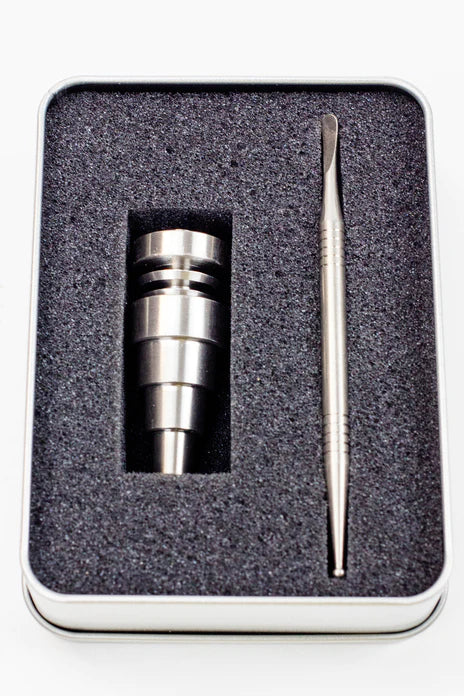 Titanium 6-in-1 Domeless Nail and Dabber set
