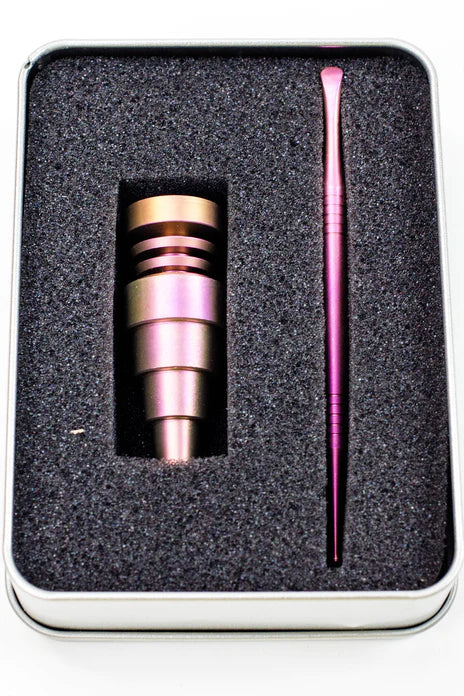 Titanium 6-in-1 Domeless Nail and Dabber set