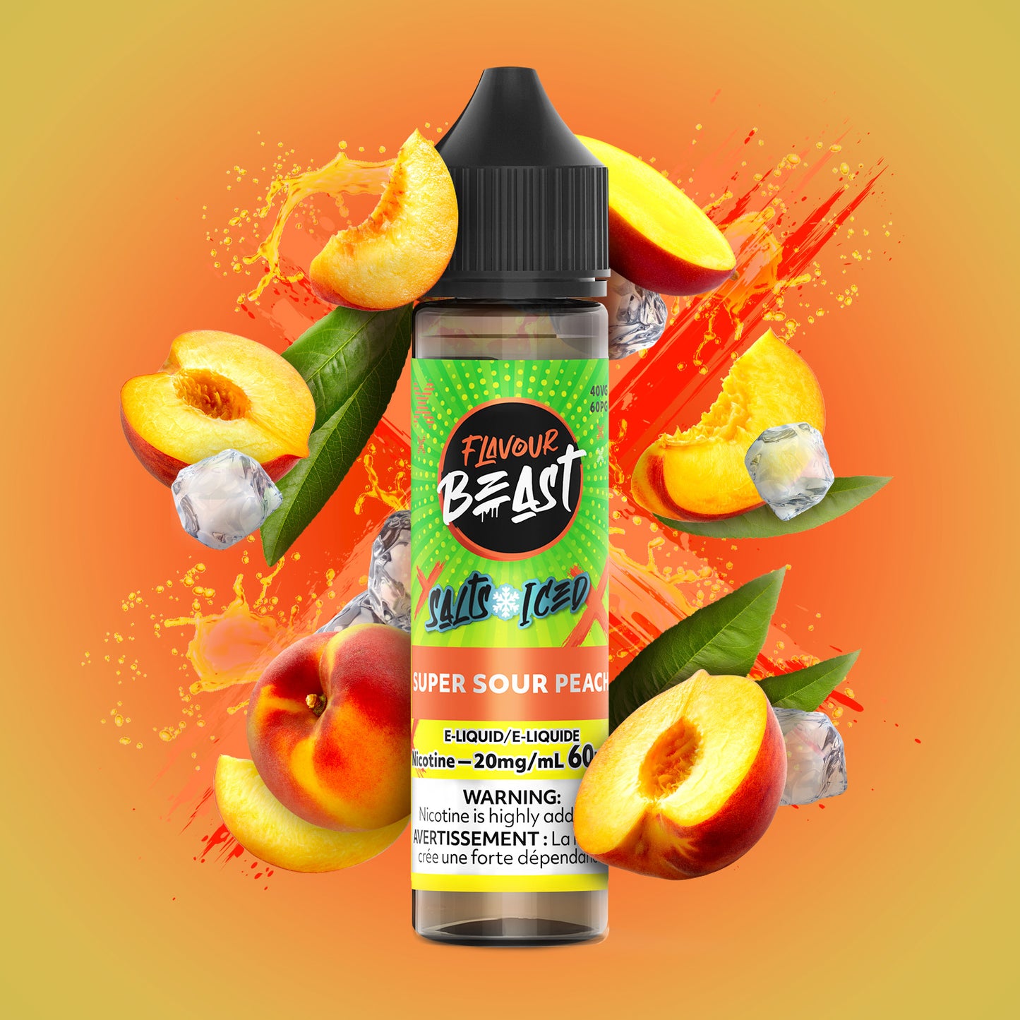 Flavour Beast E-liquid 60ml - Super Sour Peach