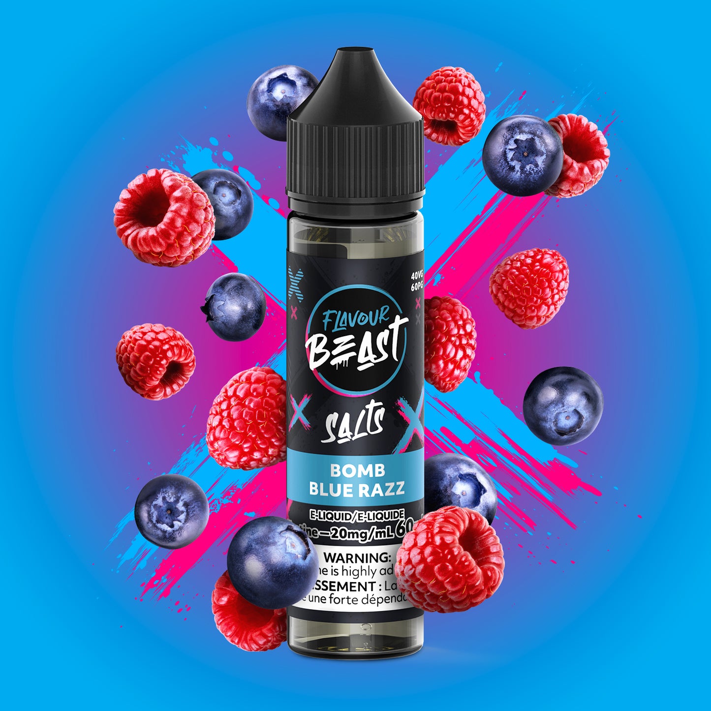 Flavour Beast E-liquid 60ml - Bomb Blue Razz