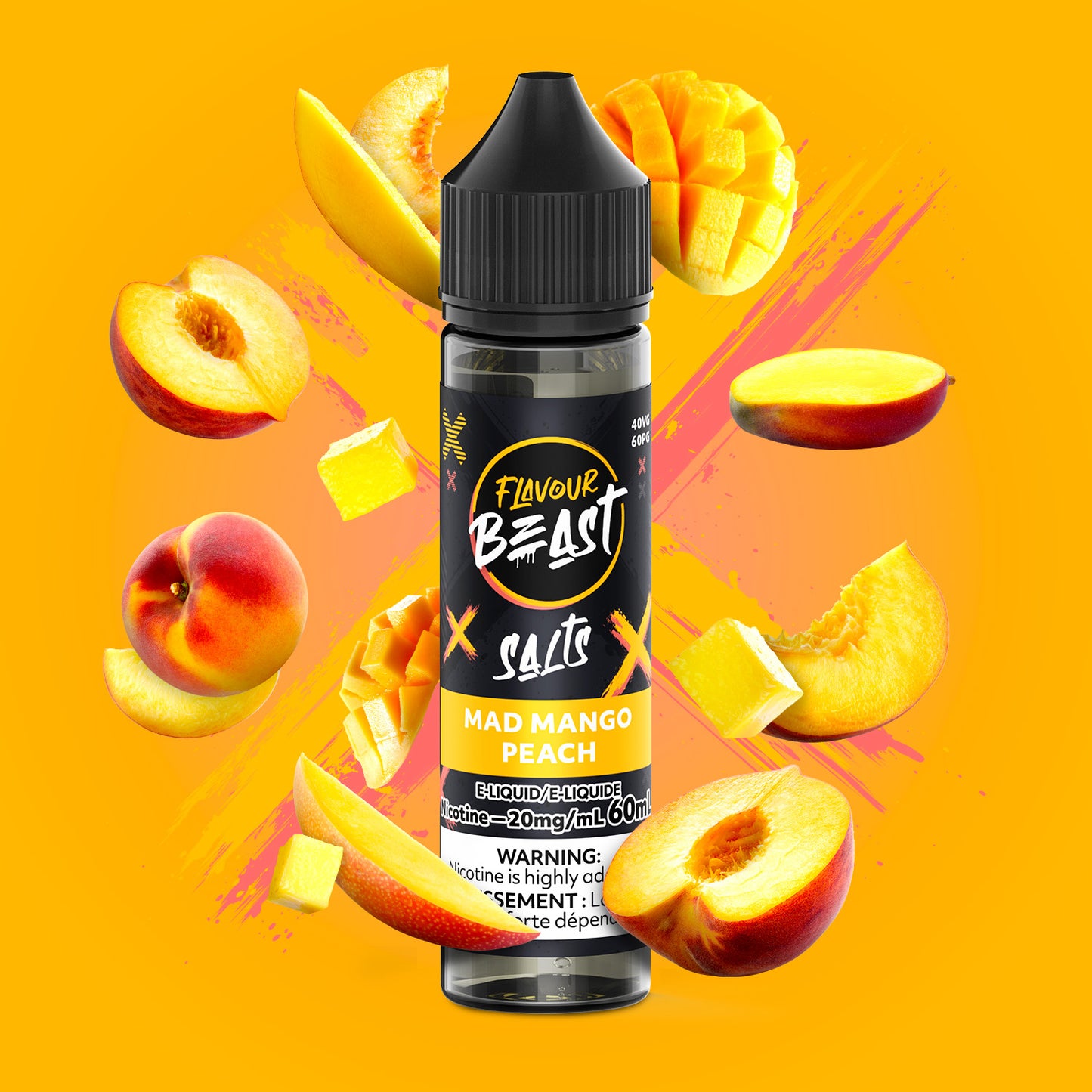 Flavour Beast E-liquid 60ml - Mad Mango Peach