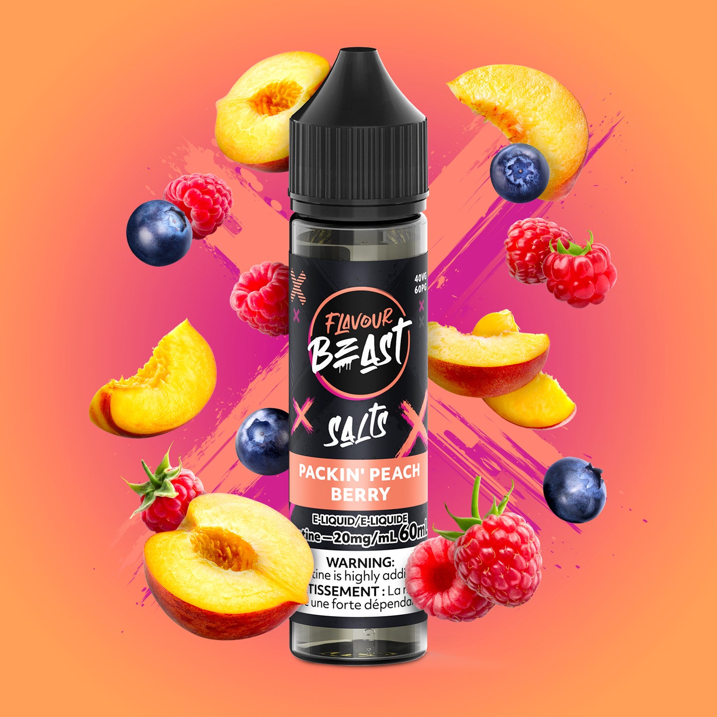 Flavour Beast E-liquid 60ml - Packin Peach Berry