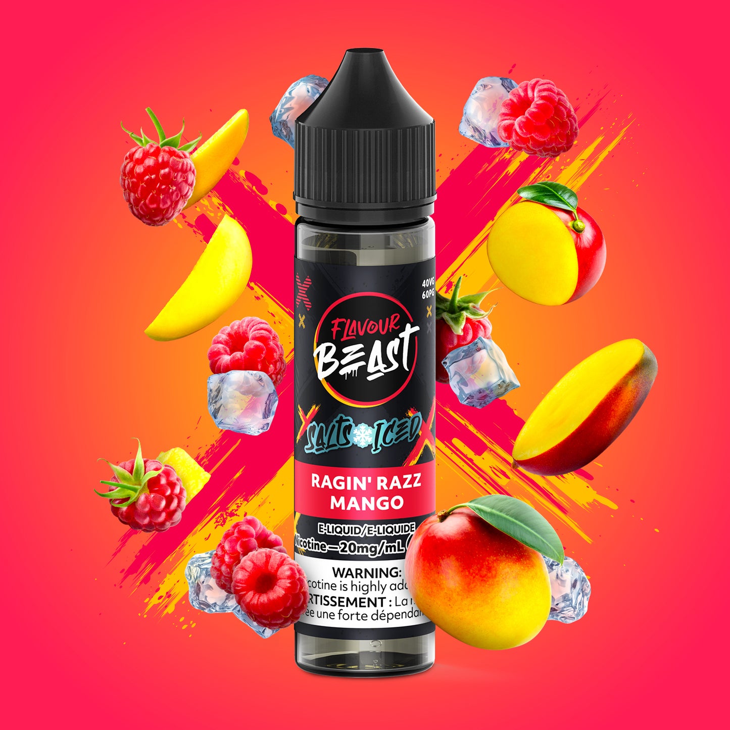 Flavour Beast E-liquid 60ml - Ragin Razz Mango