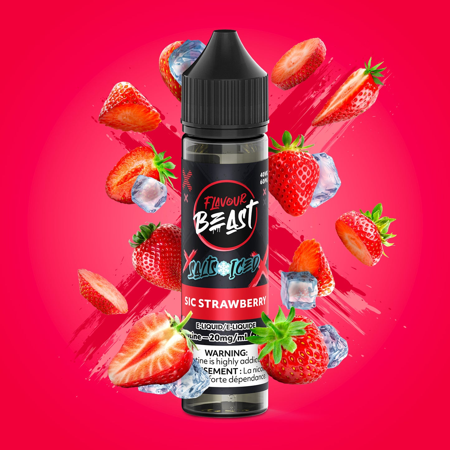 Flavour Beast E-liquid 60ml - Sic Strawberry