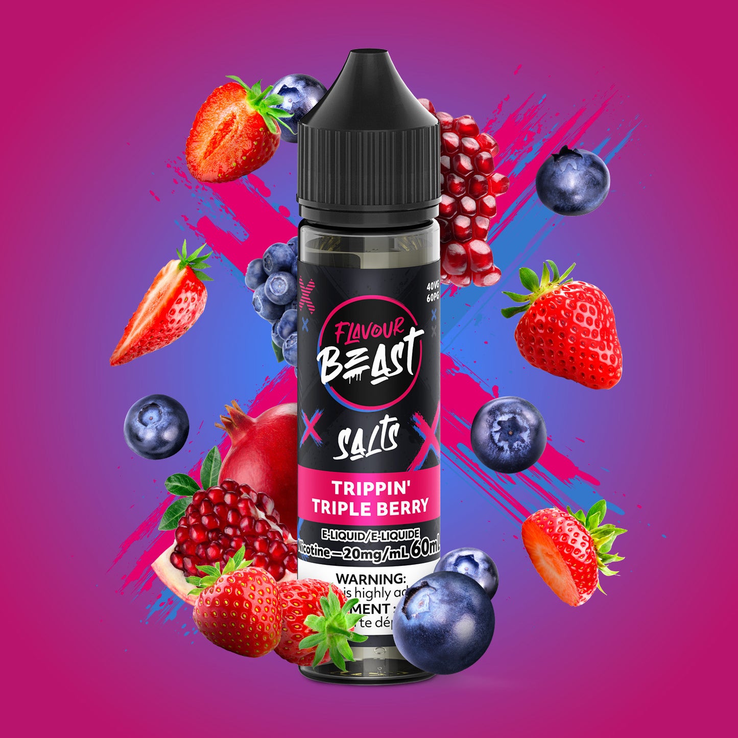 Flavour Beast E-liquid 60ml - Trippin Triple Berry