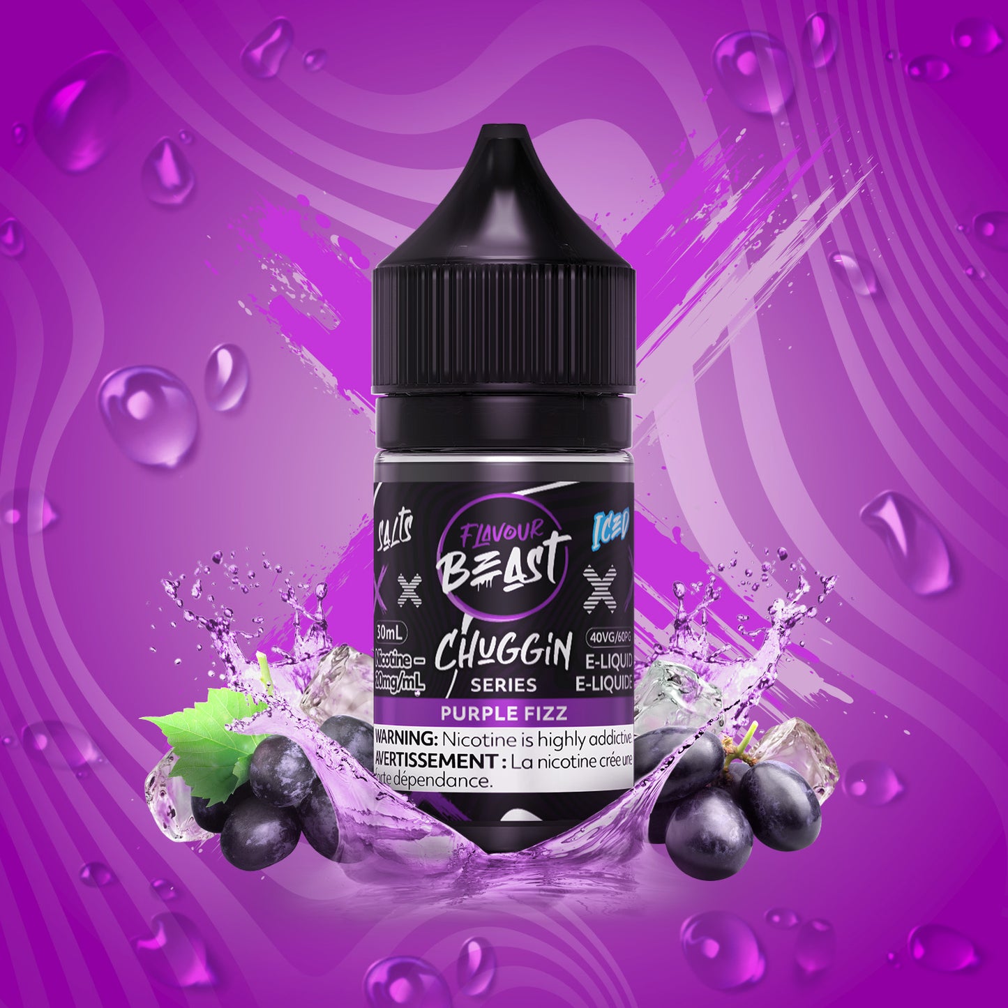 Flavour Beast E-Liquid Chuggin - Purple Fizz (ICED)