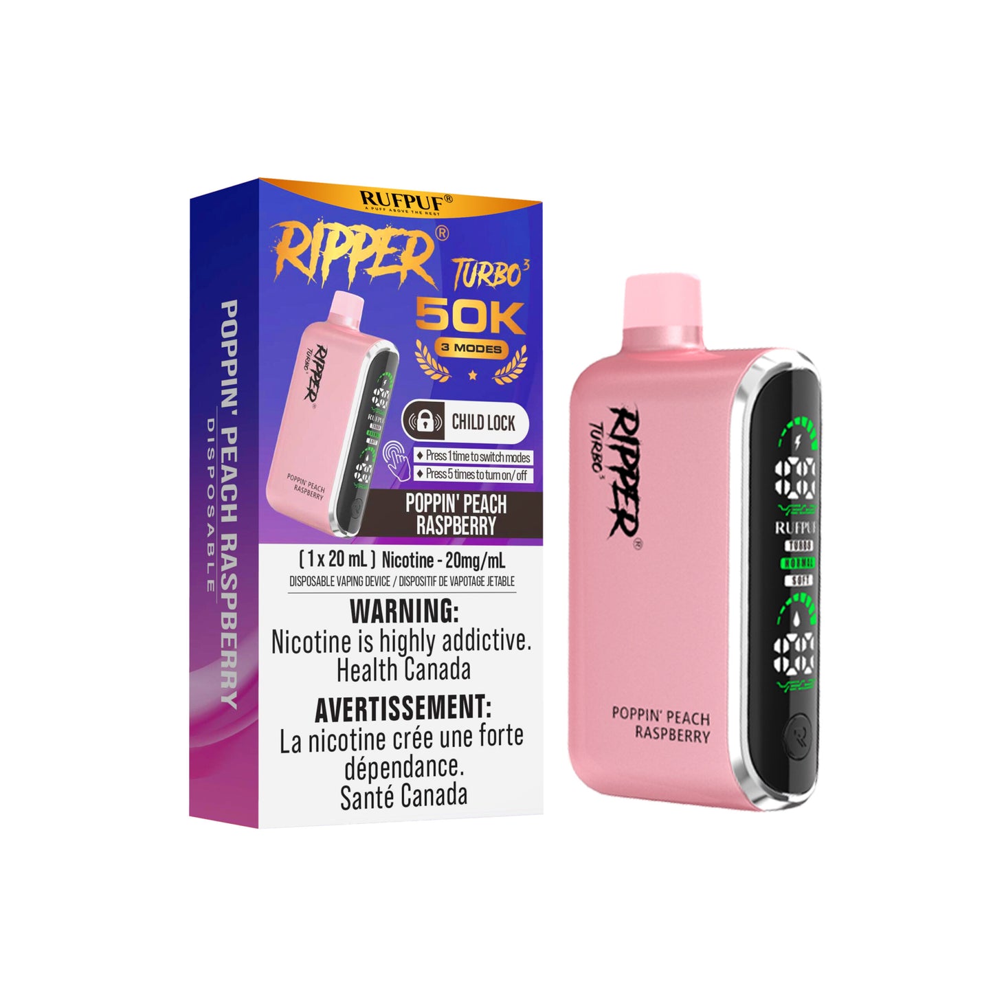 Ripper T3 50K - Poppin Peach Raspberry