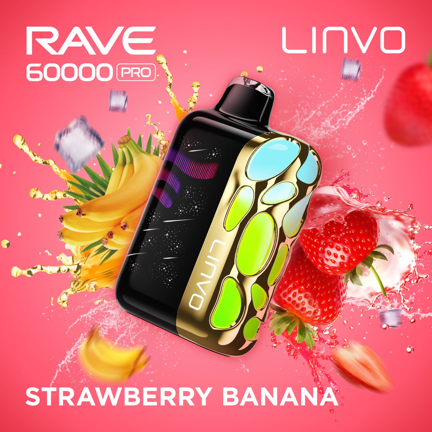 Linvo Rave 60K - Strawberry Banana