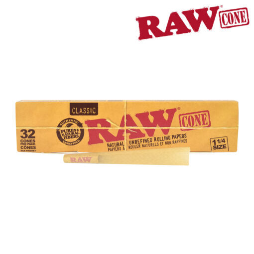 RAW PRE-ROLLED CONE 1¼ – 32/PACK