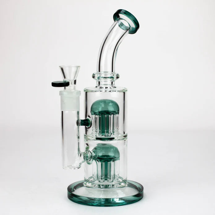 10" Glass Bubbler with dual 8 arms perc