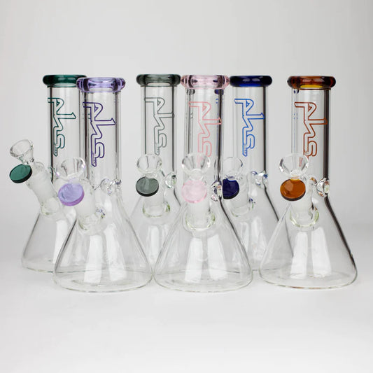 8" 5mm Clear Glass Beaker (Assorted Colors) - BlazenHaze