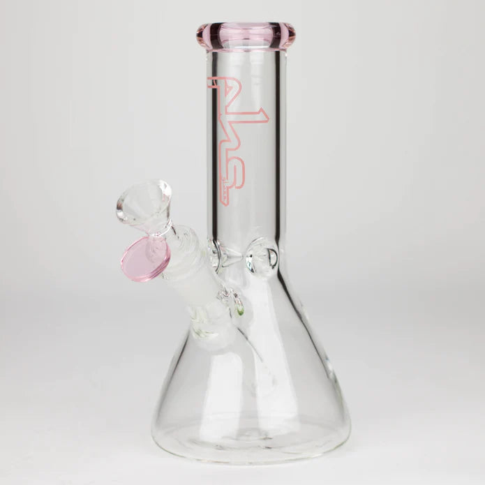 8" 5mm Clear Glass Beaker (Assorted Colors) - BlazenHaze