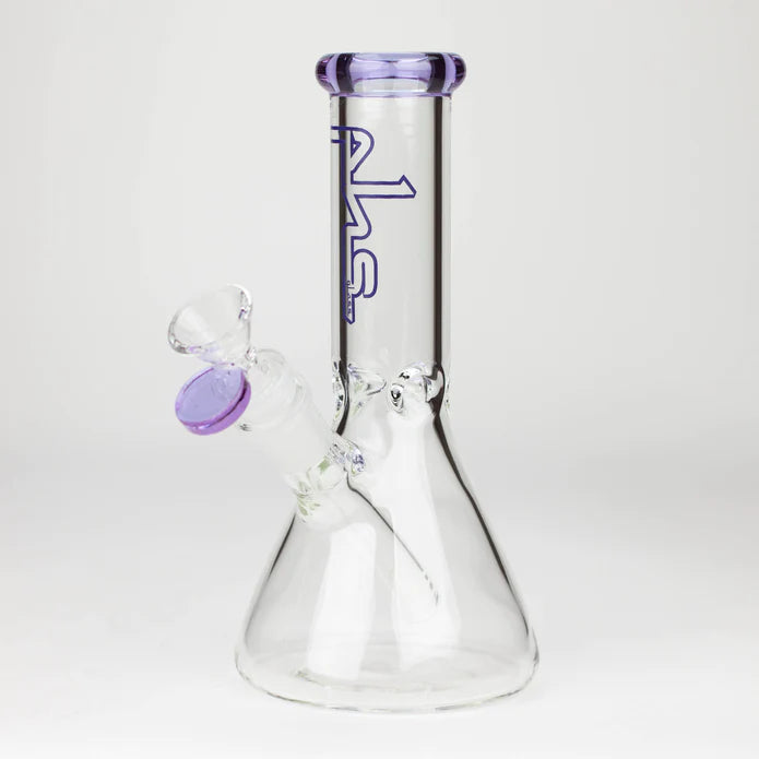 8" 5mm Clear Glass Beaker (Assorted Colors) - BlazenHaze