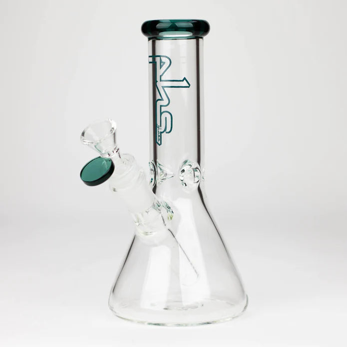 8" 5mm Clear Glass Beaker (Assorted Colors) - BlazenHaze