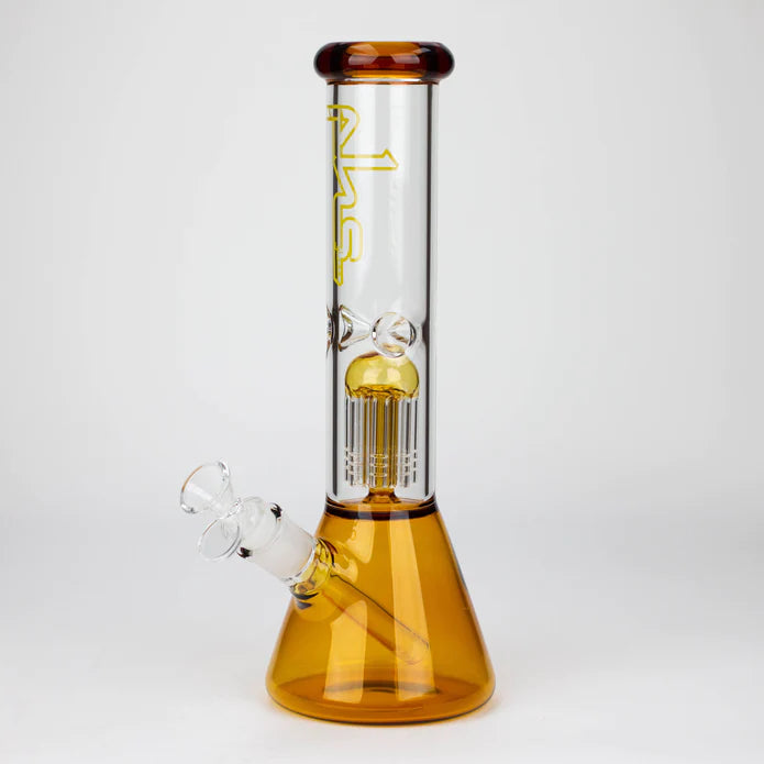 PHS | 12" Glass beaker color Bong with tree arm percolator - BlazenHaze