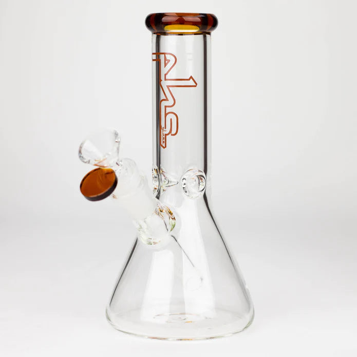 8" 5mm Clear Glass Beaker (Assorted Colors) - BlazenHaze