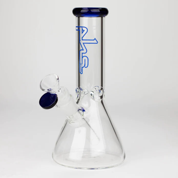 8" 5mm Clear Glass Beaker (Assorted Colors) - BlazenHaze