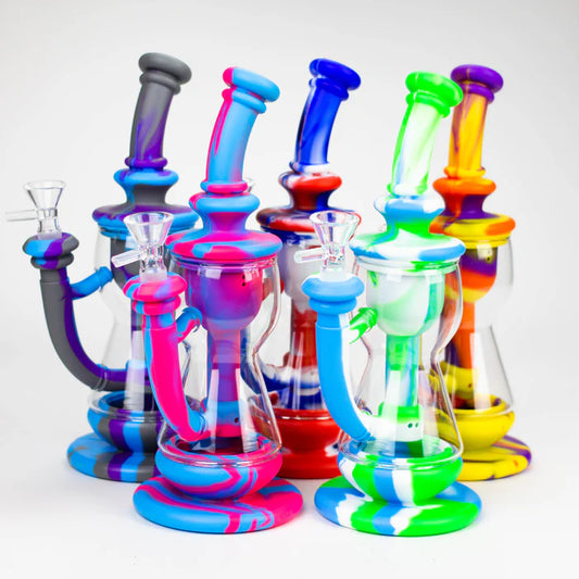 9.8" Silicone+Glass bong-Assorted