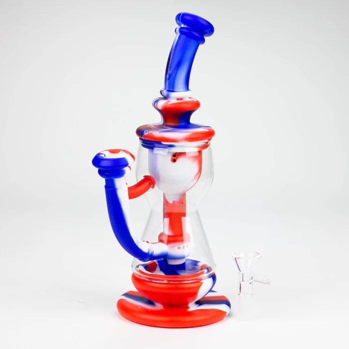 9.8" Silicone+Glass bong-Assorted