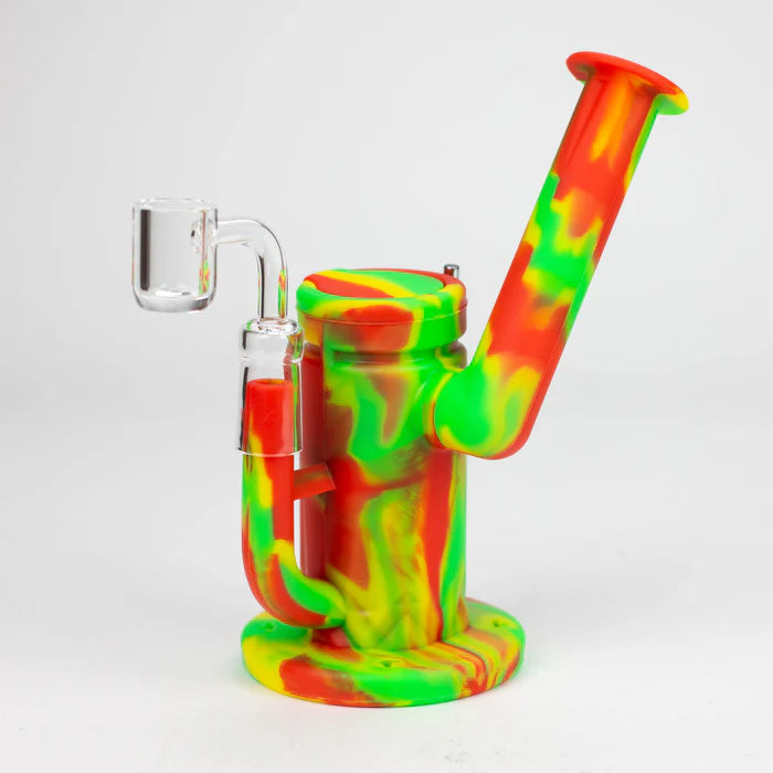 7.5" Silicone Rig with foldable mouthpiece-Assorted