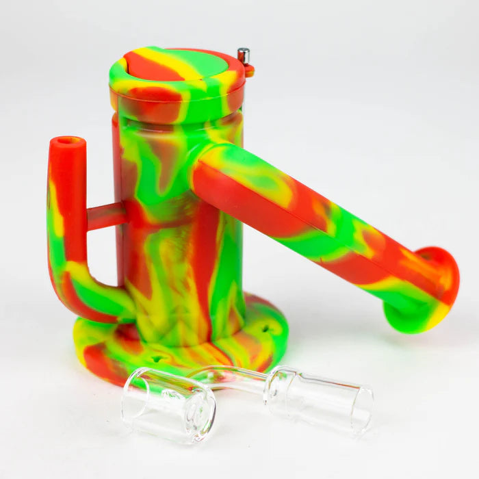 7.5" Silicone Rig with foldable mouthpiece-Assorted