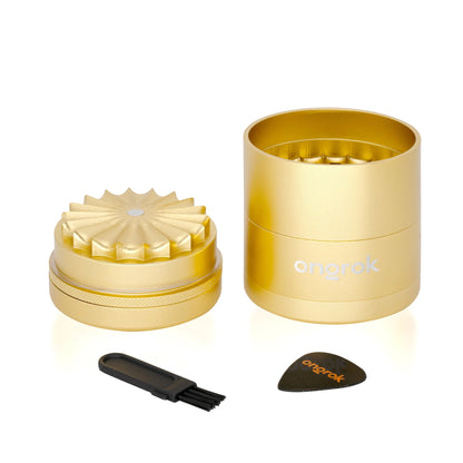 Ongrok 5 Piece, Flower Petal Toothless Grinder with Storage