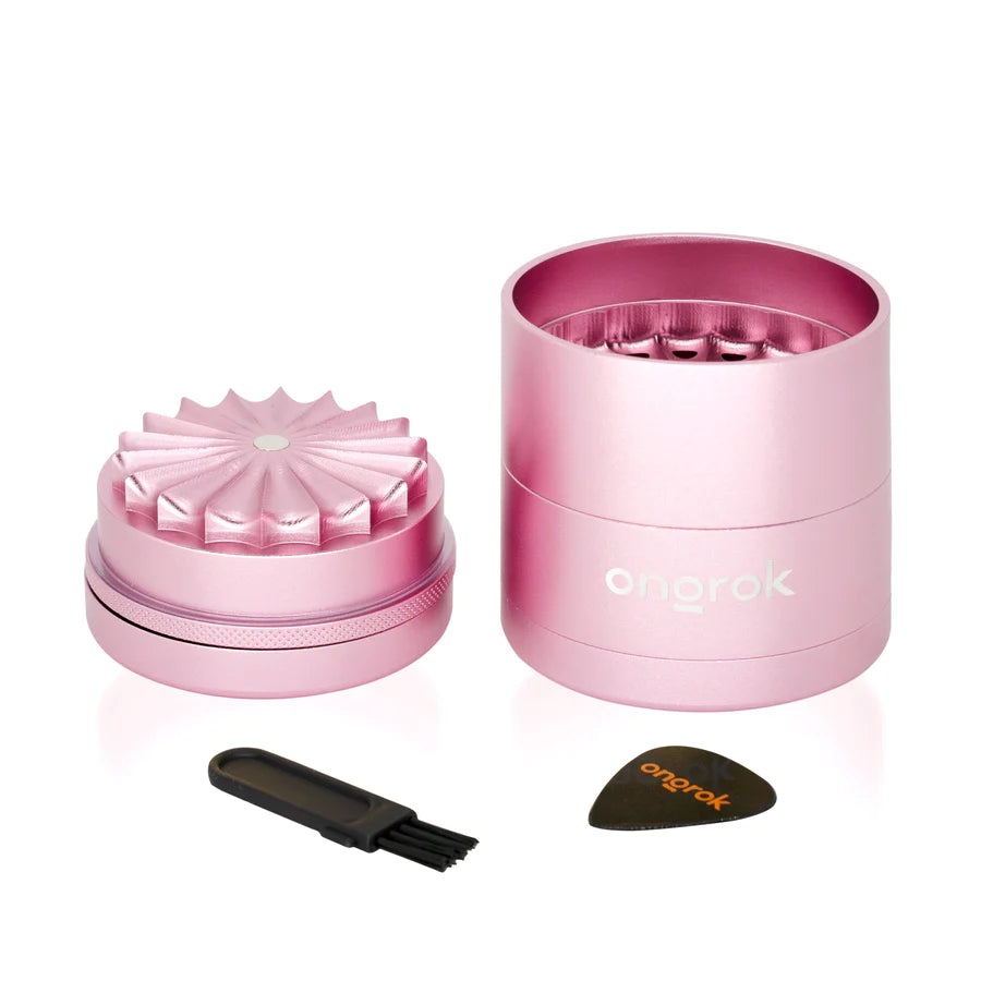 Ongrok 5 Piece, Flower Petal Toothless Grinder with Storage