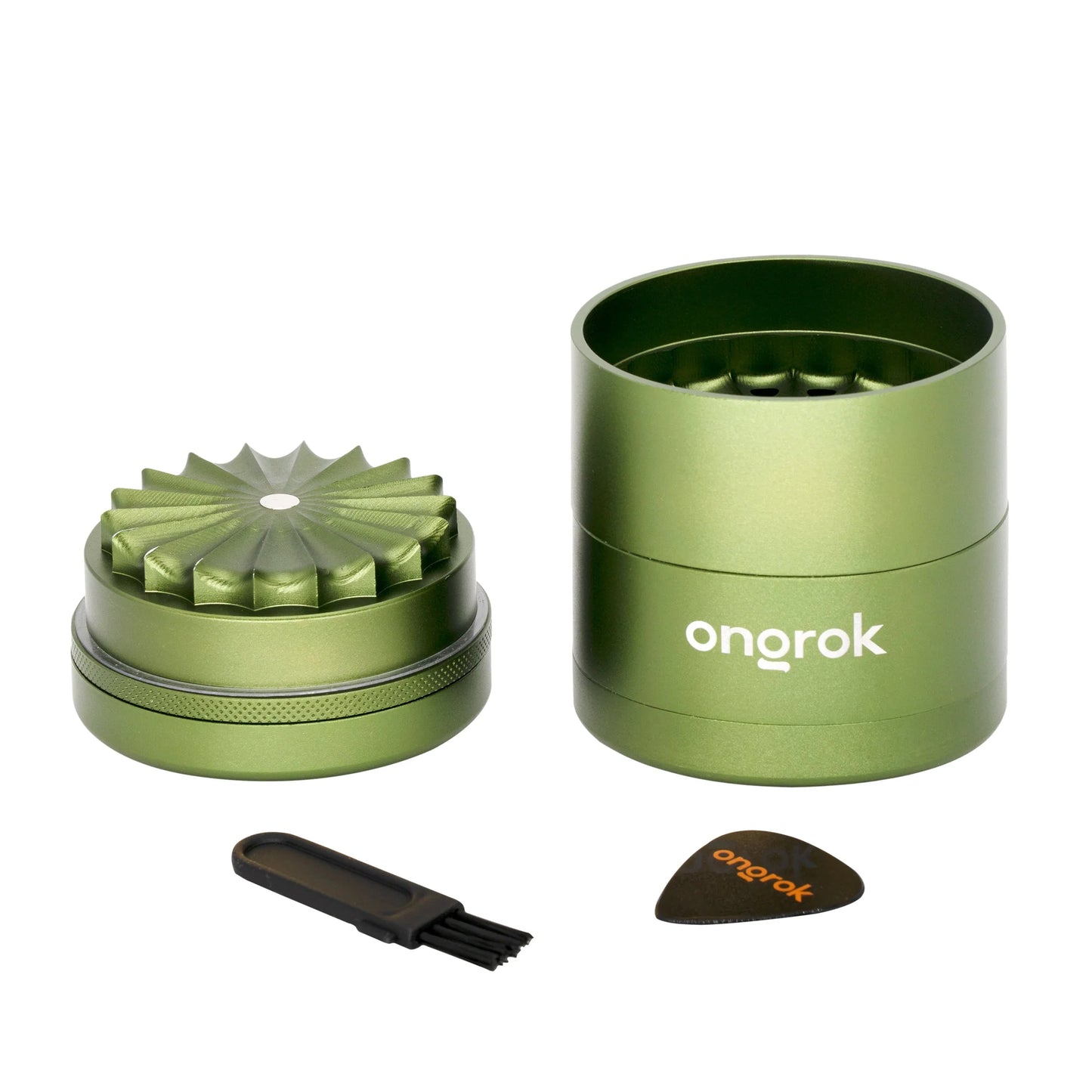 Ongrok 5 Piece, Flower Petal Toothless Grinder with Storage