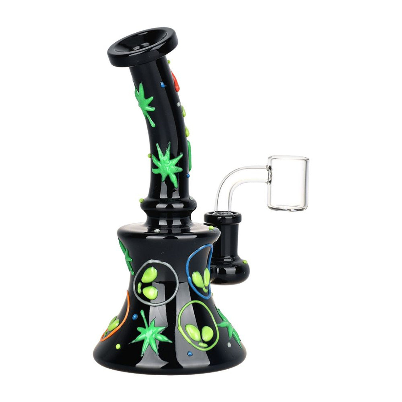 420 Alien Glow In The Dark Glass Dab Rig - 6.5"