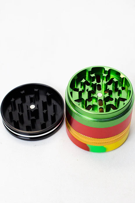 Infyniti 4 parts Aluminum Grinder w/silicone container - BlazenHaze