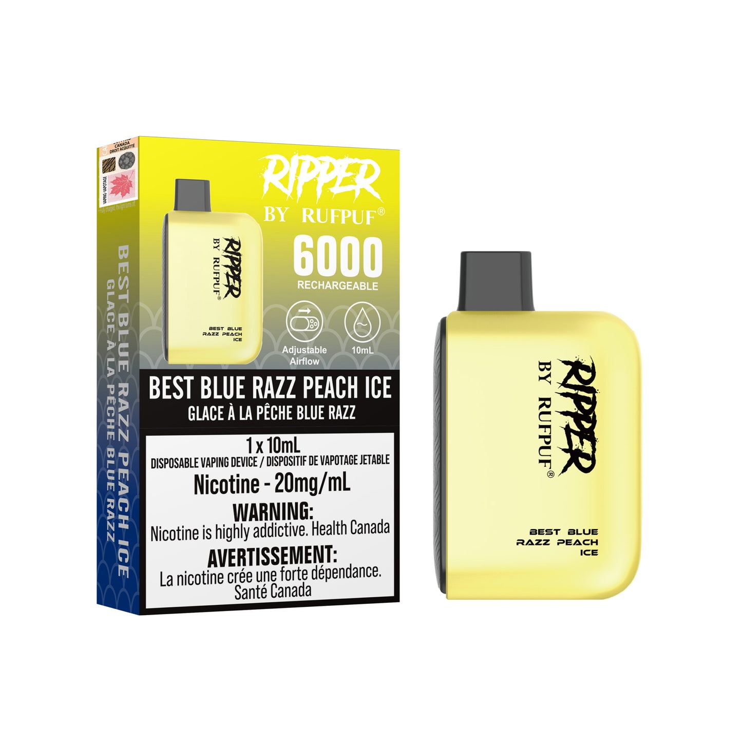 RufPuf Ripper 6000- Best Blue Razz Peach Ice