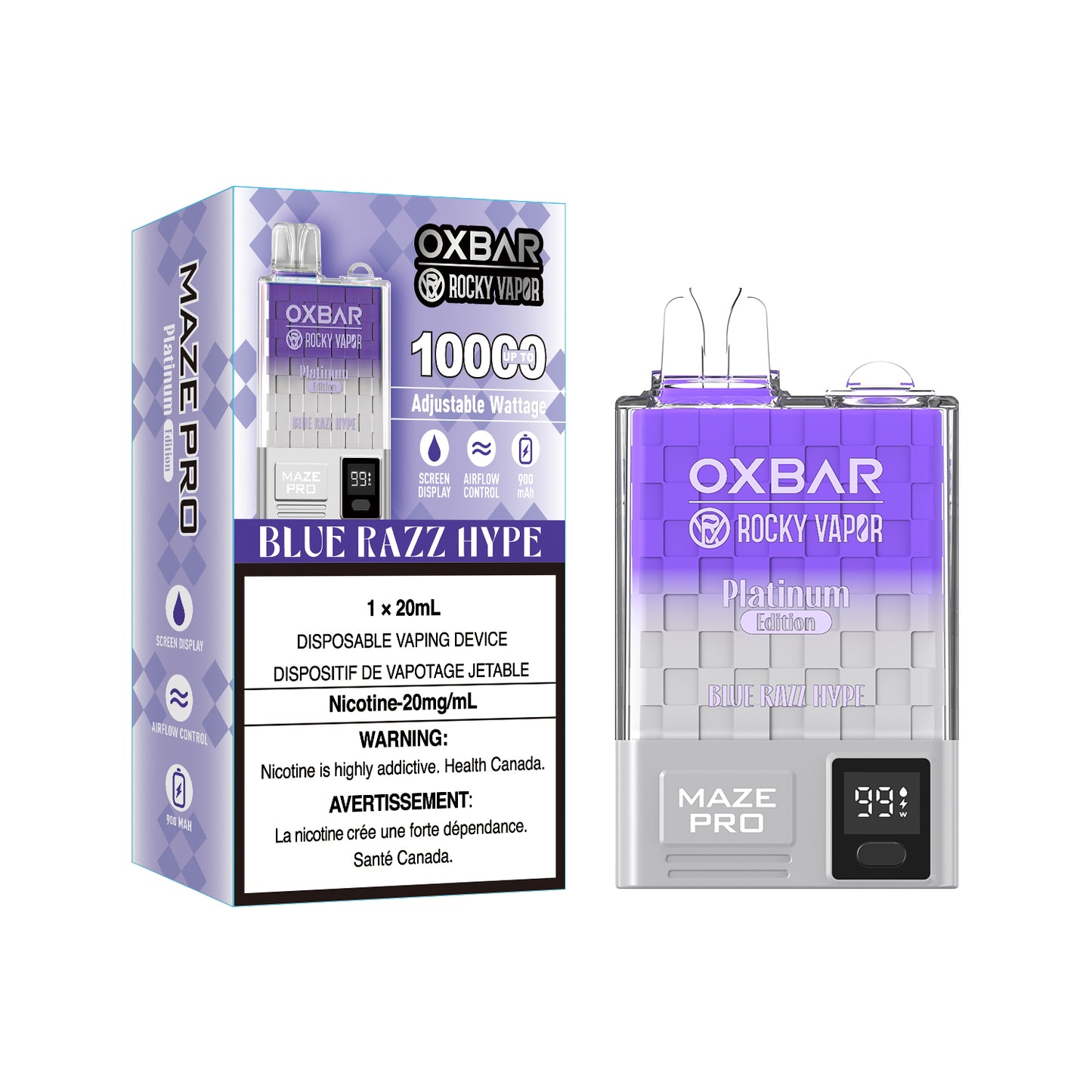 ROCKY VAPOR OXBAR MAZE PRO - Blue Razz Hype