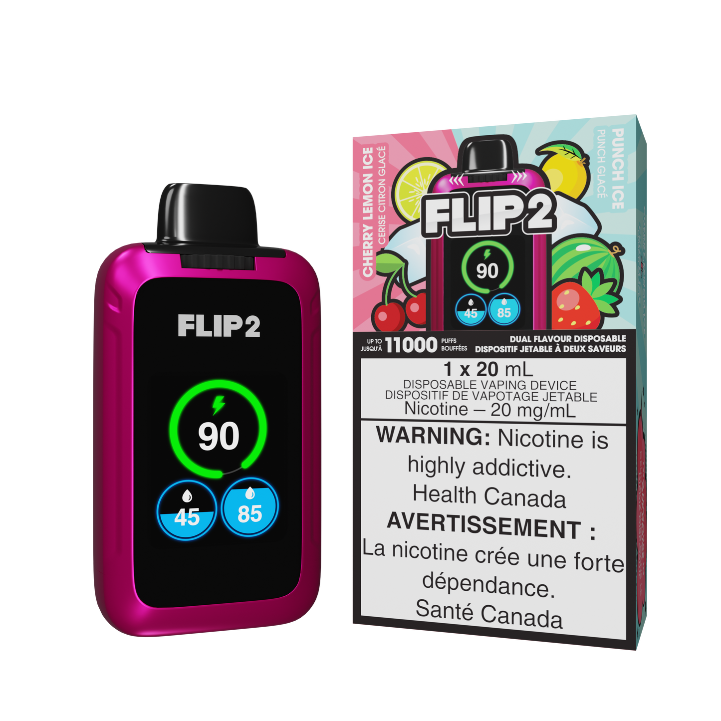 Flip 2 11K - Cherry Lemon Ice & Punch Ice