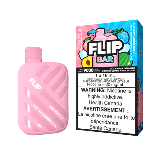 FLIP BAR DISPOSABLE - JUICY PEACH ICE AND BLUE RAZZ WATERMELON ICE