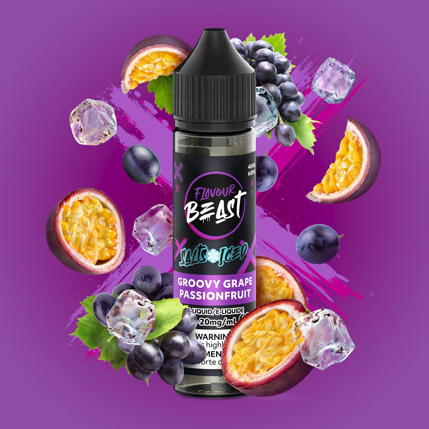 Flavour Beast E-liquid 60ml - Groovy Grape Passionfruit