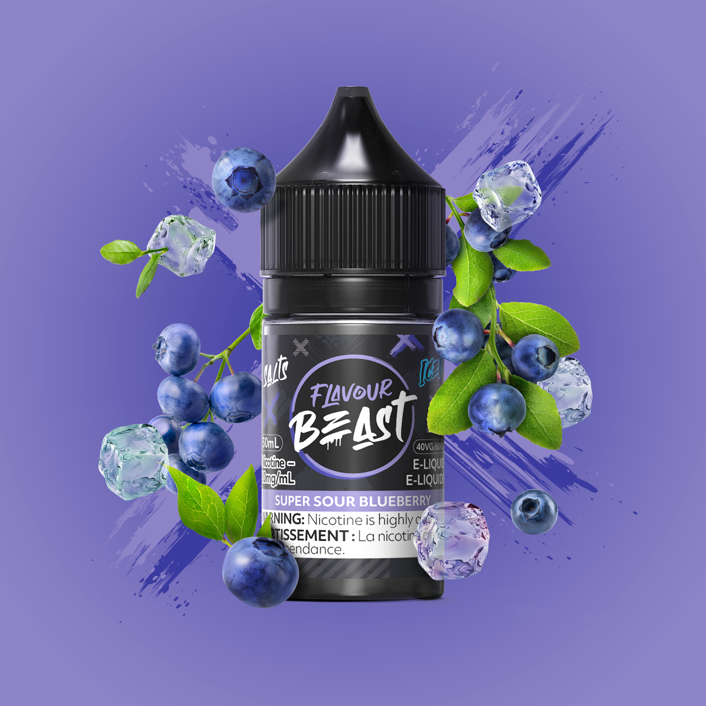 Flavour Beast E-Liquid - Super Sour Blueberry Iced