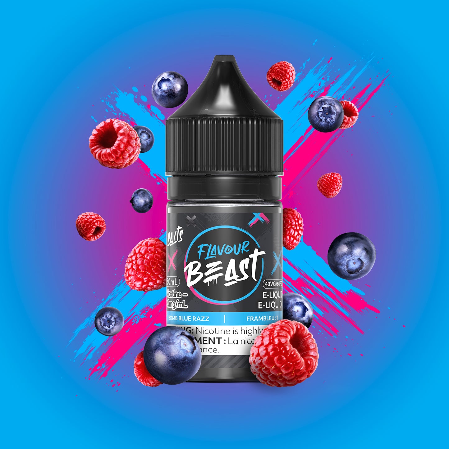 Flavour Beast E-Liquid - Bomb Blue Razz