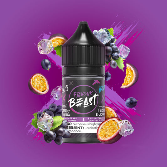 Flavour Beast E-Liquid -Groovy Grape Passionfruit Iced