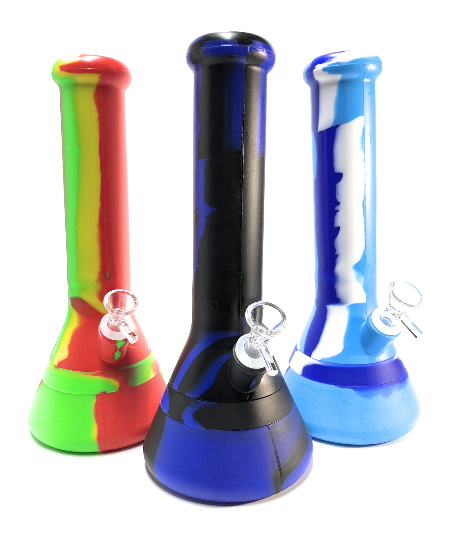 12" Multi-color silicone detachable water bong-Assorted