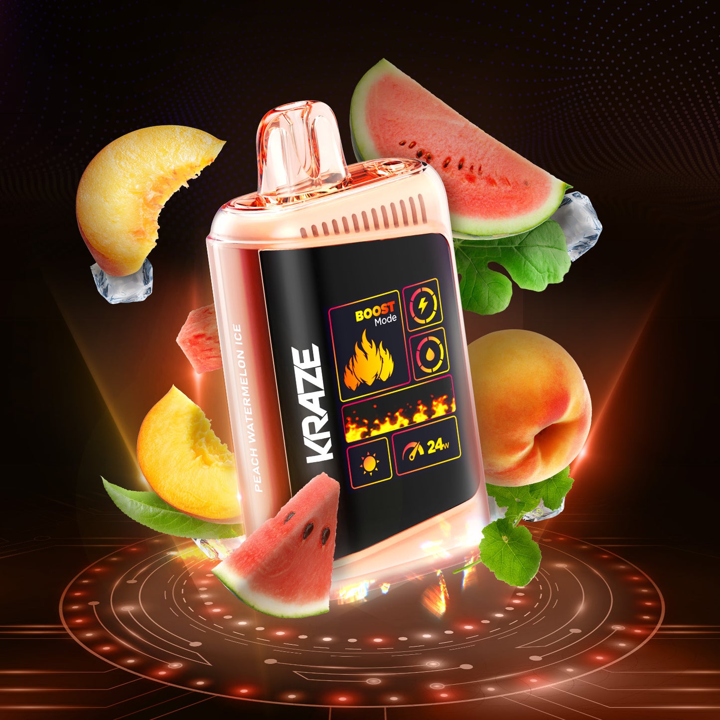 Kraze Mega HD 20K - Peach Watermelon Ice