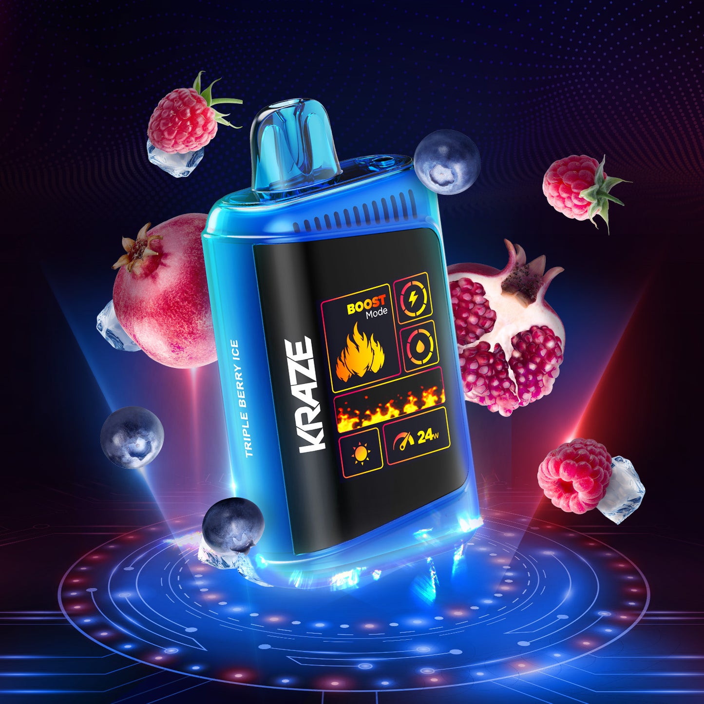 Kraze Mega HD 20K - Triple Berry Ice