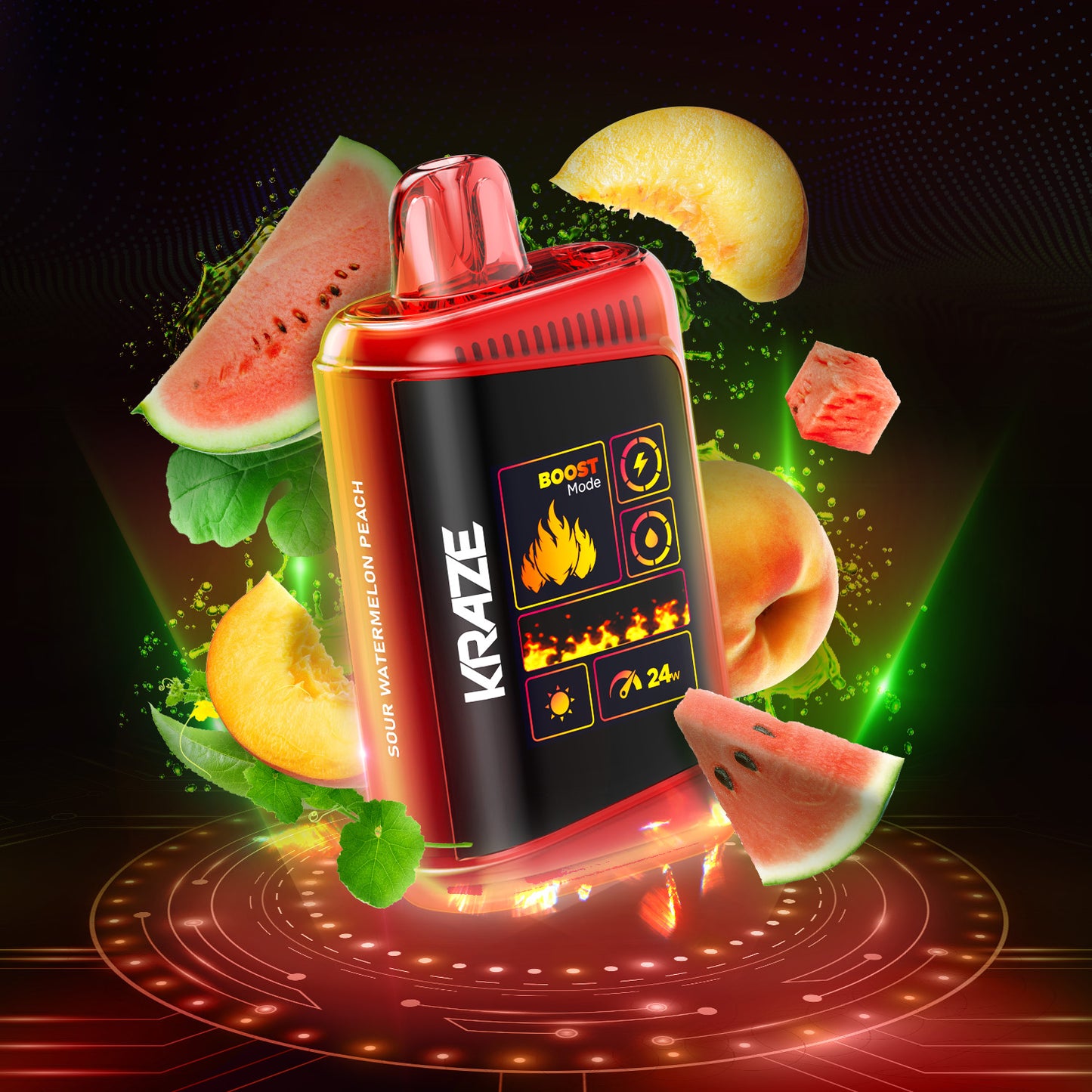 Kraze Mega HD 20K - Sour Watermelon Peach