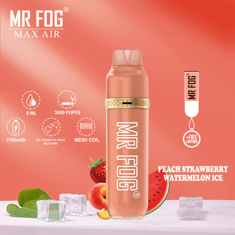 Mr. Fog 2500 Disposable- Peach Strawberry Watermelon Ice - BlazenHaze