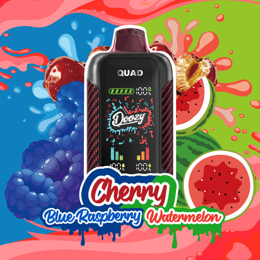 DOOZY QUAD - Cherry Blue Raspberry & Cherry Watermelon