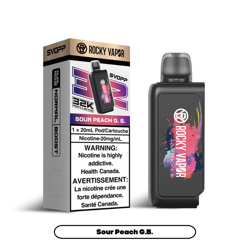 SVOPP ROCKY VAPOR OXBAR [PREFILLED PODS] - Sour Peach G.B.