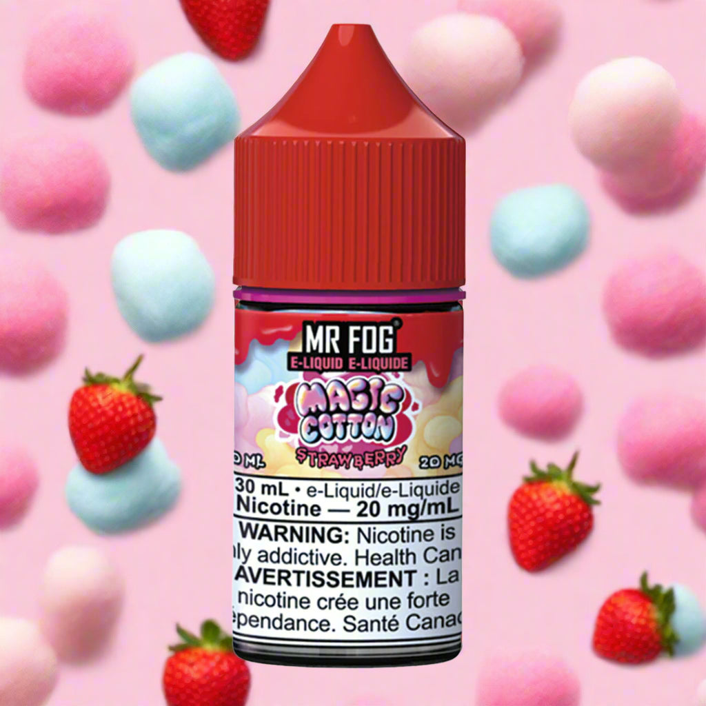 Strawberry with cotton candy 
