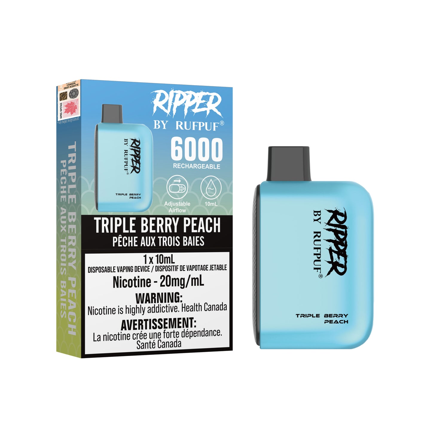 RufPuf Ripper 6000- Triple berry Peach