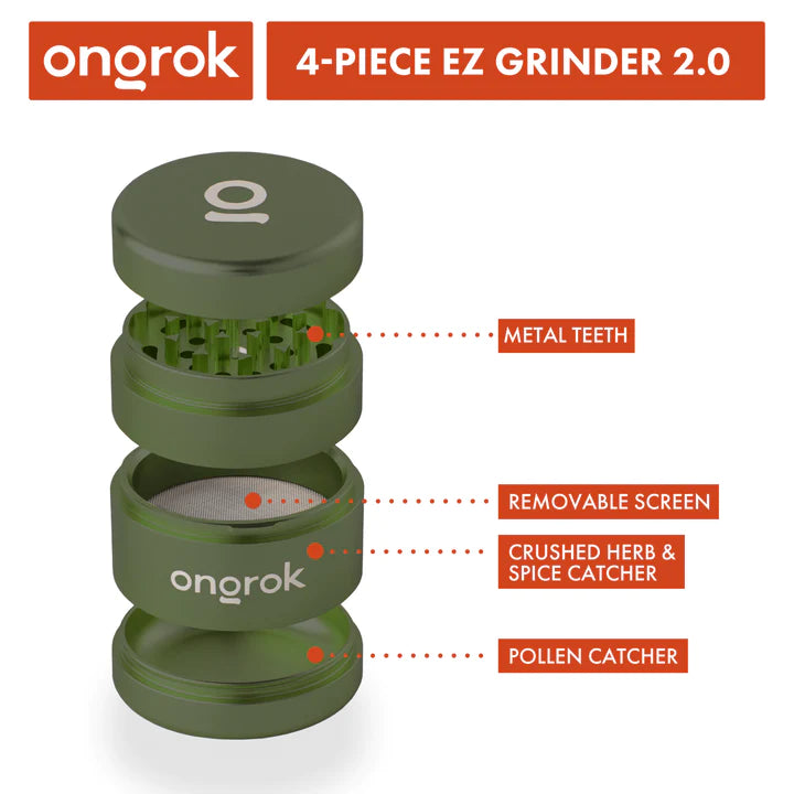 Ongrok Premium 4 Piece EZ Grinder