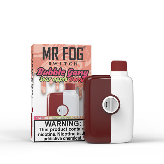 MR FOG SWITCH 5500 PUFFS BUBBLE GANG SOUR APPLE BERRY - BlazenHaze